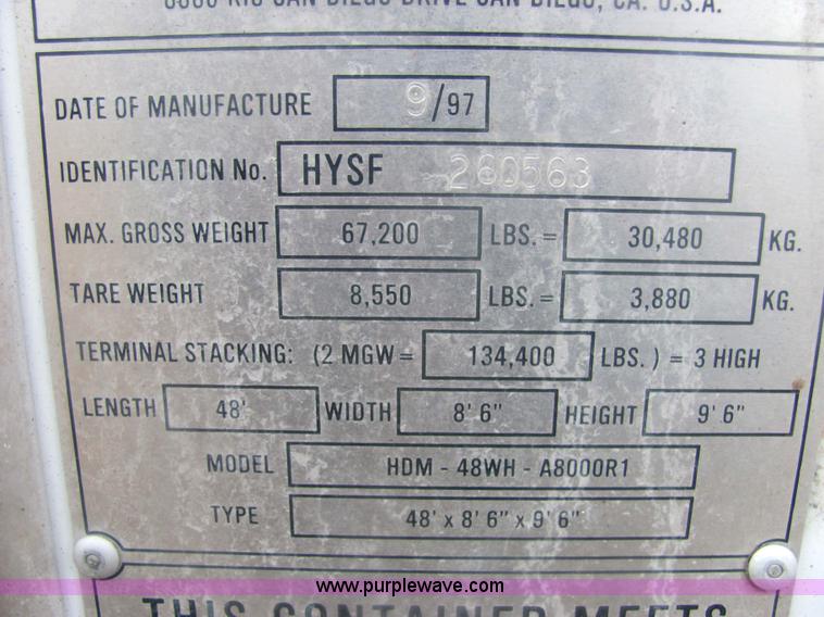 image for item 6817 1997 aluminum storage container