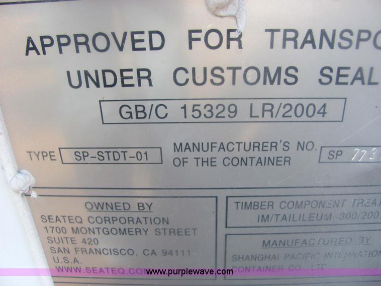 image for item 6824 2007 steel storage container