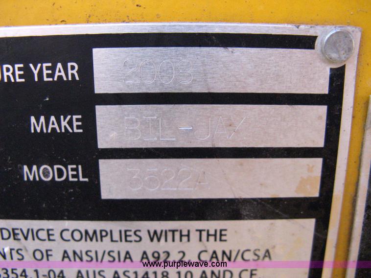 image for item 8080 2008 Bil-jax 3522A aerial lift