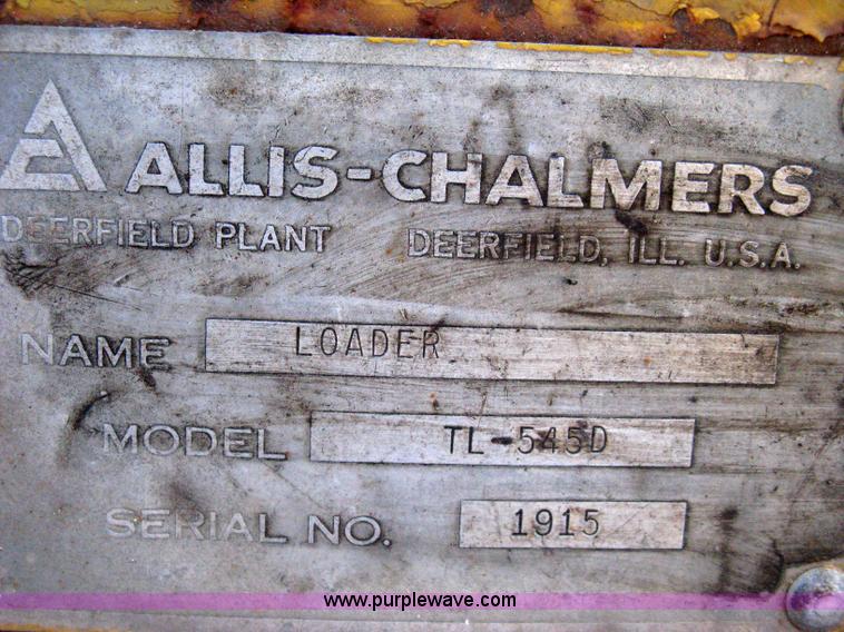 image for item 8100 1967 Allis-Chalmers 545 wheel loader