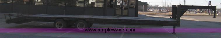 image for item 8109 1992 JFW goose neck flatbed trailer