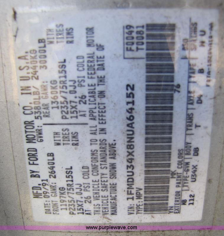 image for item 1021 1992 Ford Explorer