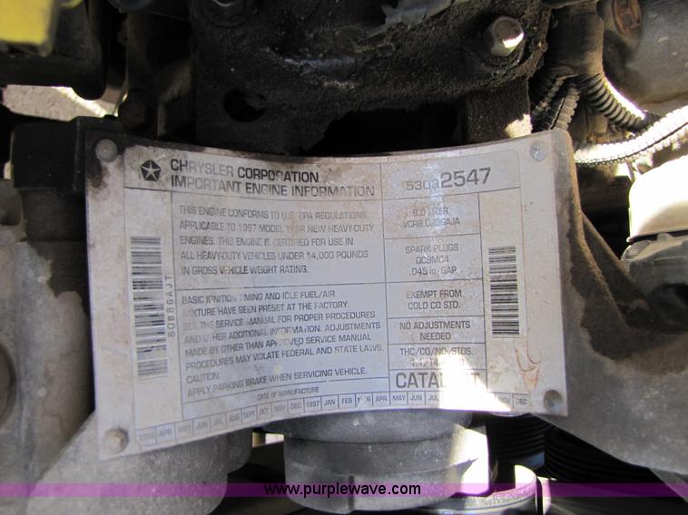 image for item 1023 1997 Dodge Ram 3500 extended cab pickup truck