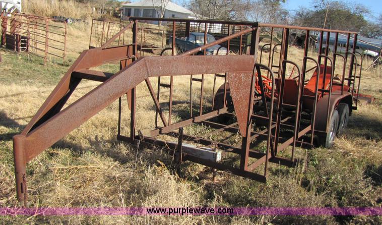 image for item 9003 16' gooseneck trailer frame with bale ring feeder parts