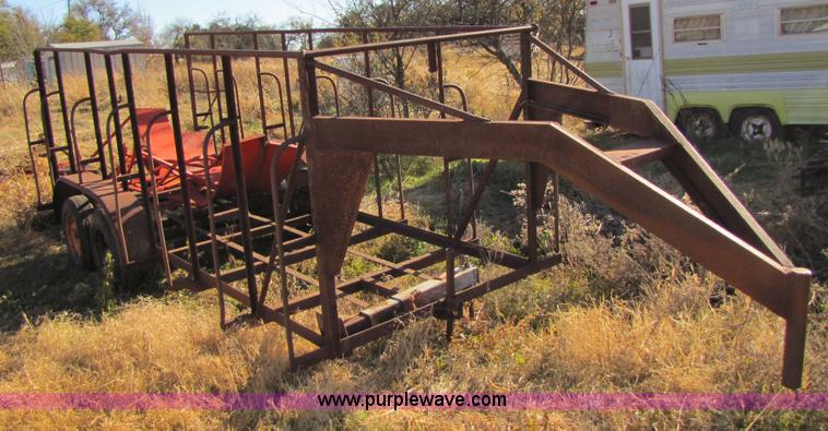 image for item 9003 16' gooseneck trailer frame with bale ring feeder parts