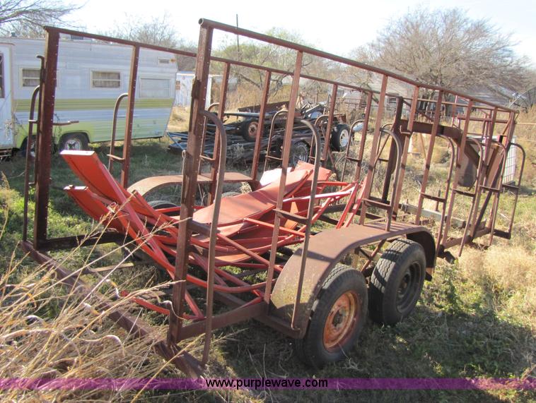 image for item 9003 16' gooseneck trailer frame with bale ring feeder parts
