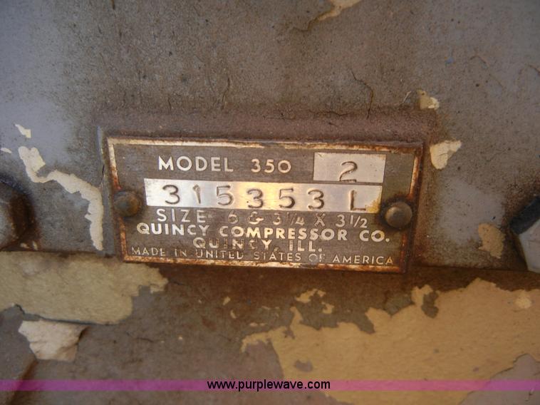 image for item 2128 Quincy 350 portable air compressor