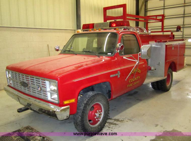 image for item 2960 1984 Chevrolet K30 one ton firetruck