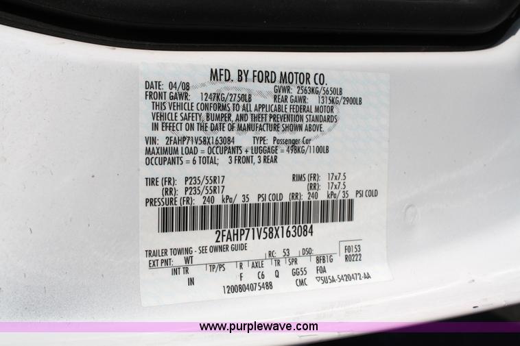 image for item 4747 2008 Ford Crown Victoria Police Interceptor