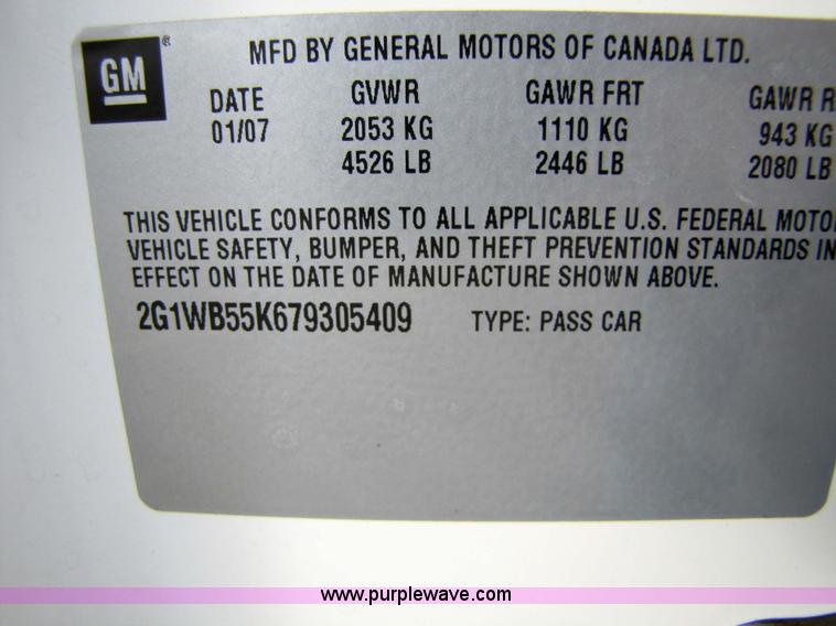 image for item 5214 2007 Chevrolet Impala LS