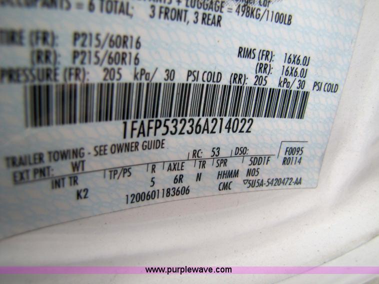 image for item 5216 2006 Ford Taurus SE