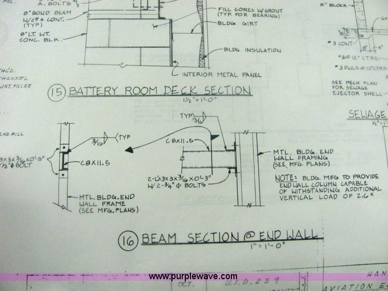 image for item 6120 1987 steel hangar building