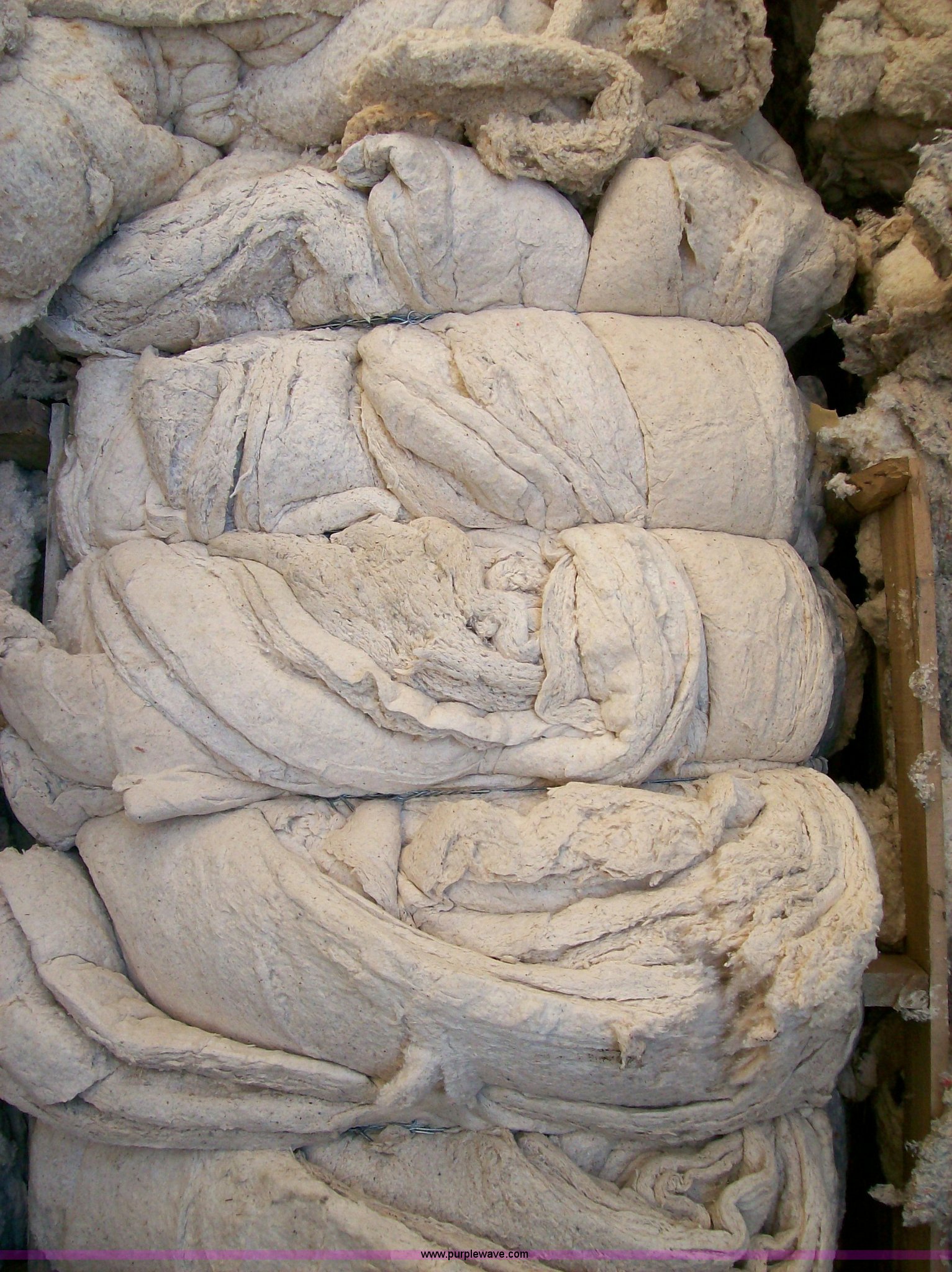 Cotton from recycled mattresses in Hutchinson, KS Item 1302 sold Purple Wave