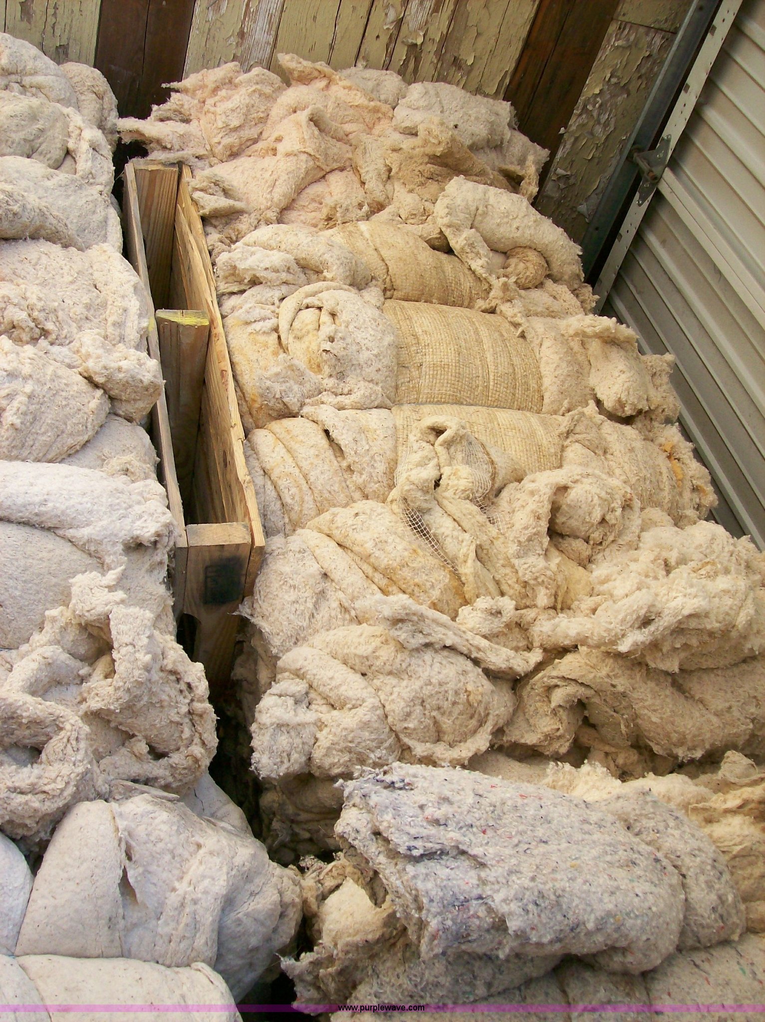 Cotton from recycled mattresses in Hutchinson, KS Item 1302 sold Purple Wave