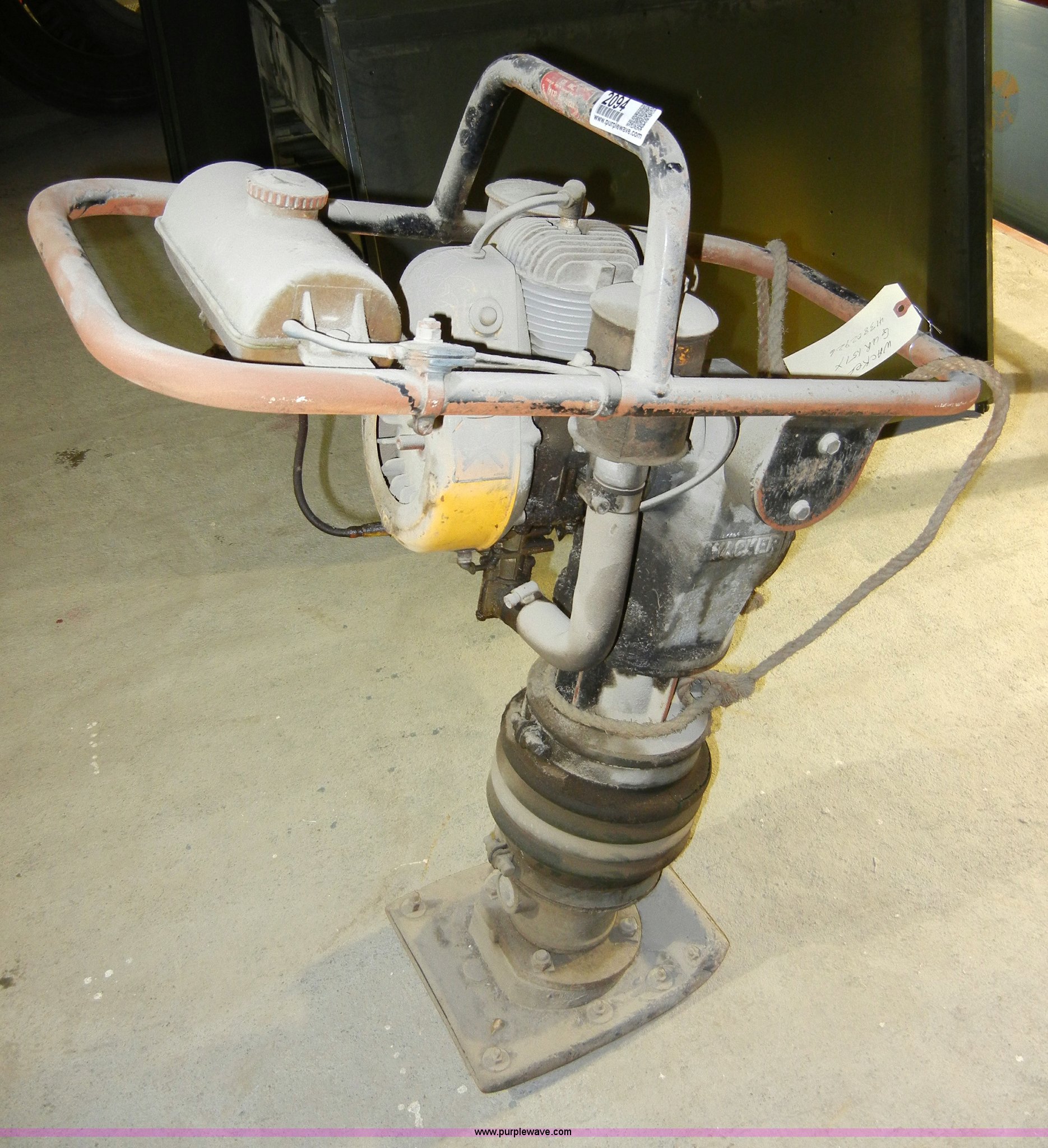 Wacker GVR151Y tamper in Ottawa, KS Item 2094 sold Purple Wave