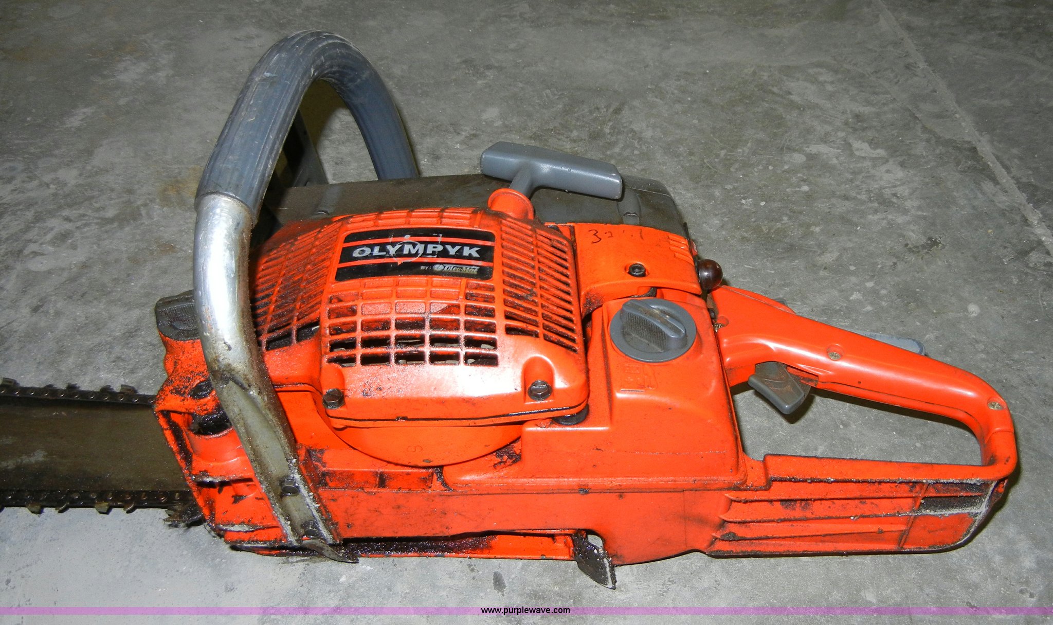 Olympic 962 chainsaw in Ottawa, KS Item 5191 sold Purple Wave