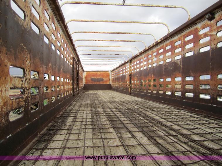 image for item 3318 1973 Hobbs 50' stock trailer