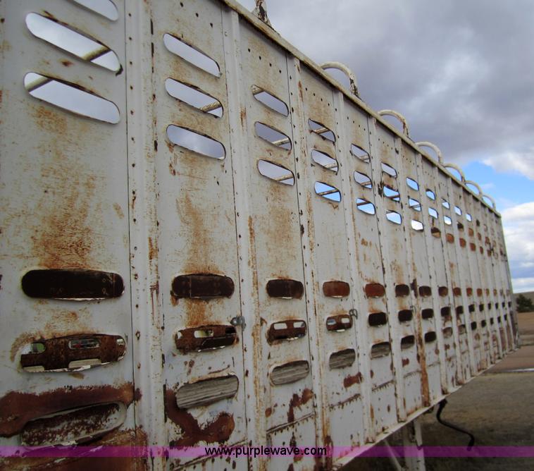 image for item 3318 1973 Hobbs 50' stock trailer