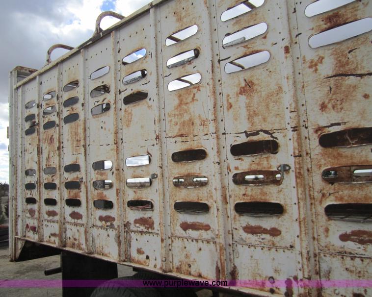 image for item 3318 1973 Hobbs 50' stock trailer