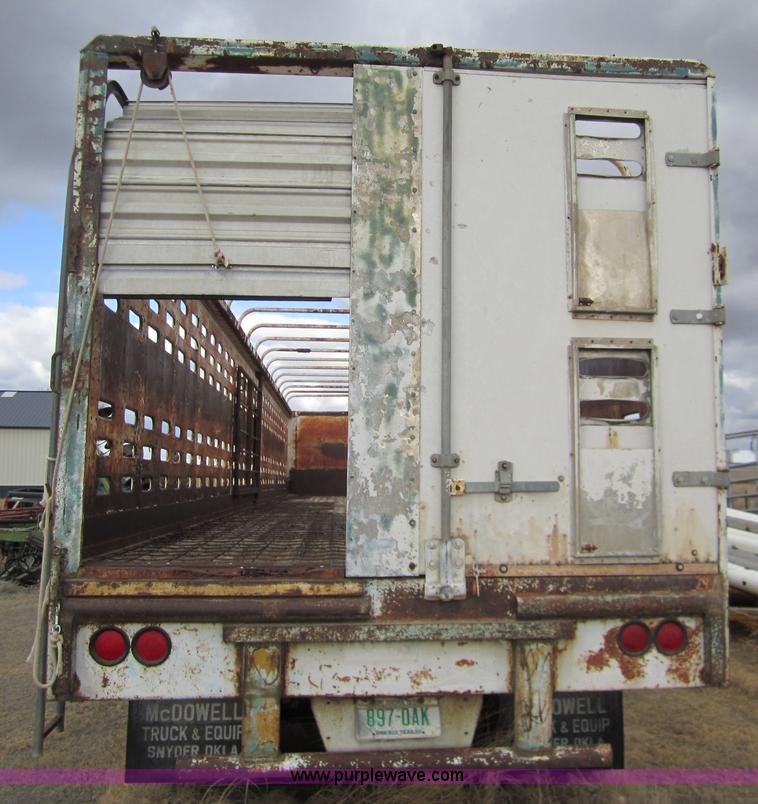 image for item 3318 1973 Hobbs 50' stock trailer