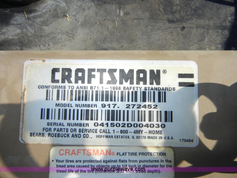 image for item 2135 Craftsman LTX 1000 lawn tractor