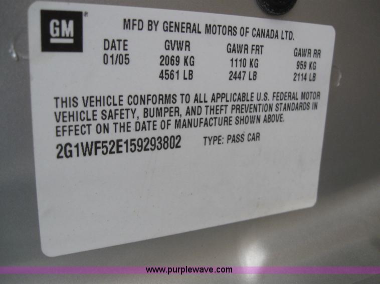 image for item 3153 2005 Chevrolet Impala