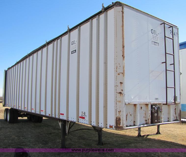 image for item 3566 1972 Gindy GF25450861 open top van trailer with tarp