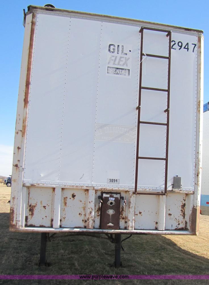 image for item 3566 1972 Gindy GF25450861 open top van trailer with tarp
