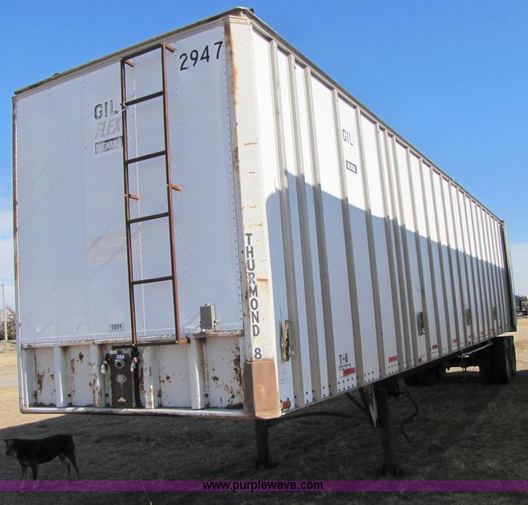 image for item 3566 1972 Gindy GF25450861 open top van trailer with tarp