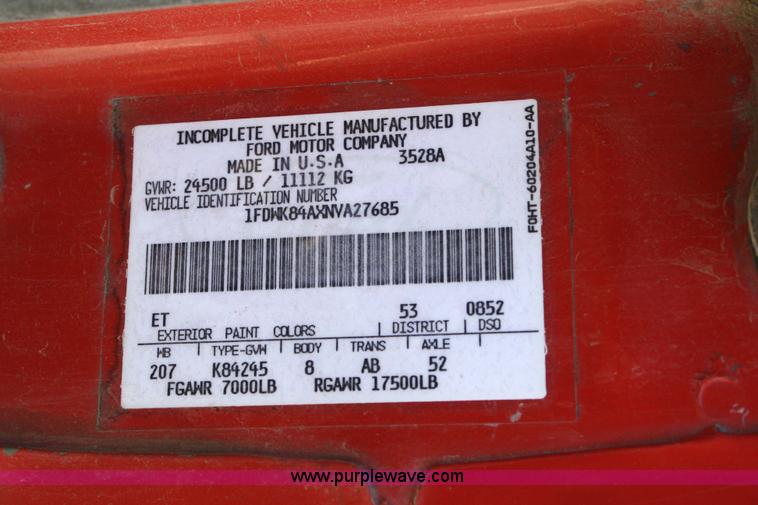 image for item 5005 1992 Ford F-800F box truck