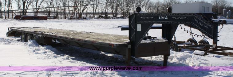 image for item 5014 1995 PJ goose neck flatbed trailer