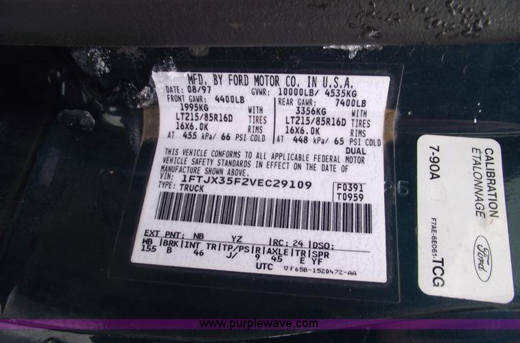 image for item 5527 1997 Ford F350 XLT Supercab pickup truck