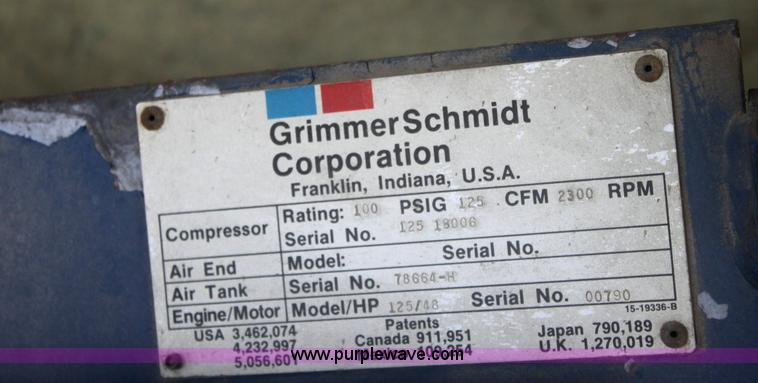 image for item 6274 GrimmerSchmidt 125 air compressor