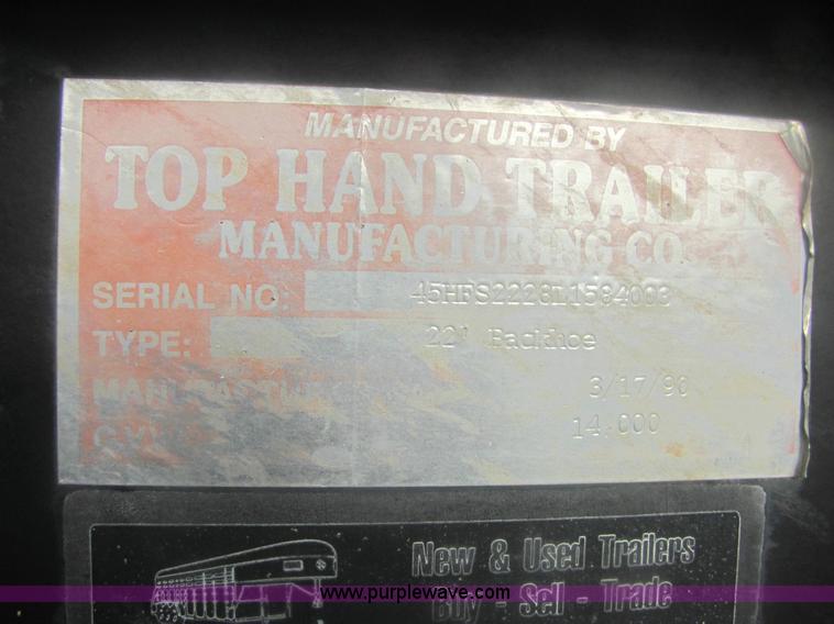 image for item 6829 1990 goose neck tandem axle trailer