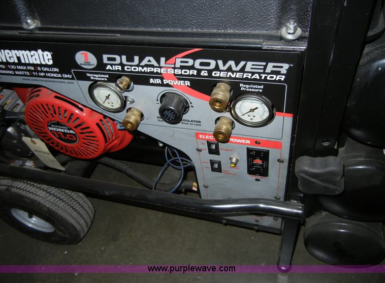 image for item 2368 Coleman Powermate dual power air compressor and generator