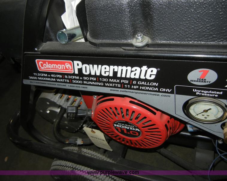 image for item 2368 Coleman Powermate dual power air compressor and generator