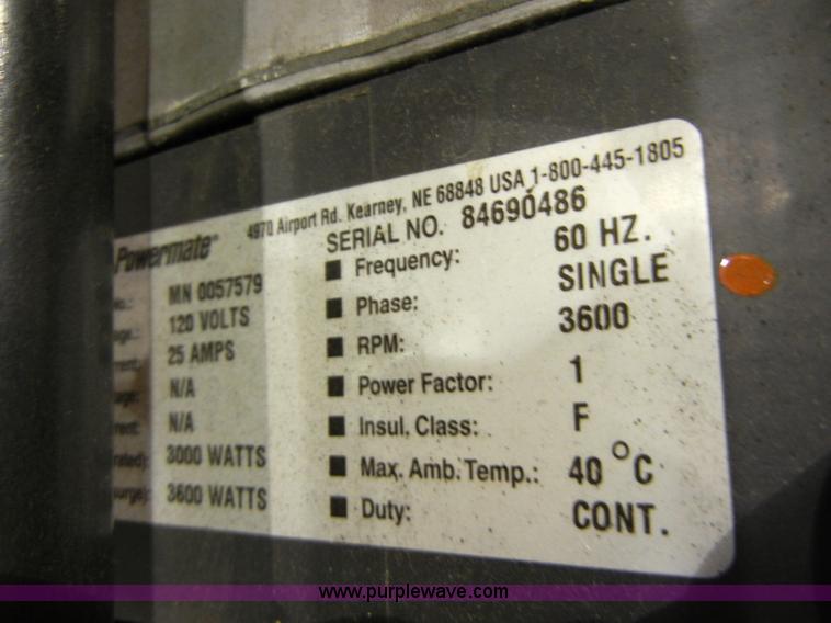 image for item 2368 Coleman Powermate dual power air compressor and generator