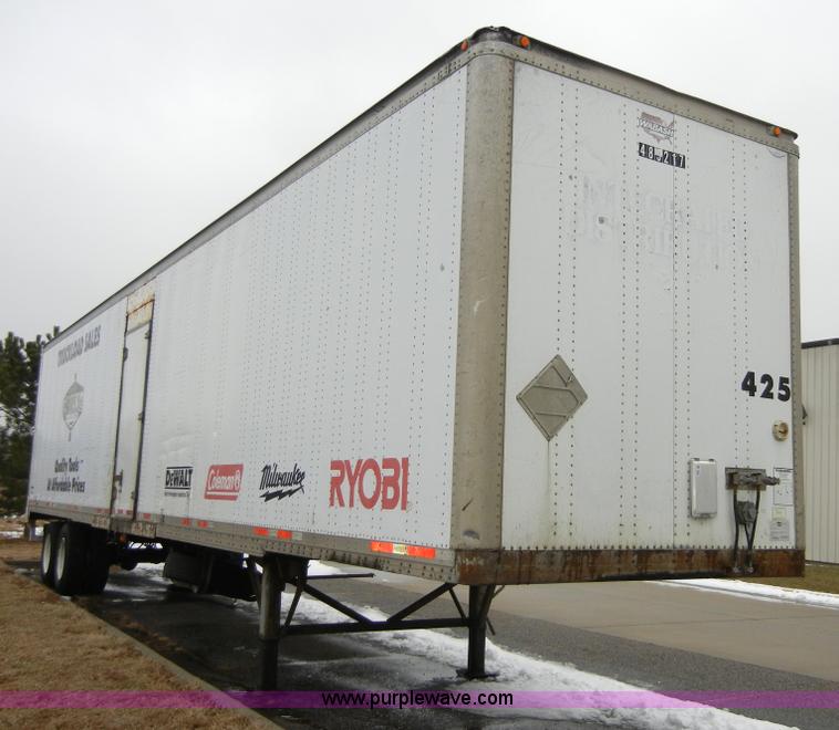 image for item 2413 1996 Wabash SA-102-CW 48' van trailer with interior shelving