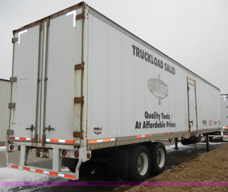 image for item 2413 1996 Wabash SA-102-CW 48' van trailer with interior shelving