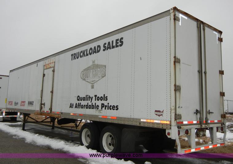 image for item 2413 1996 Wabash SA-102-CW 48' van trailer with interior shelving