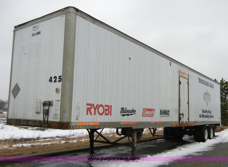 image for item 2413 1996 Wabash SA-102-CW 48' van trailer with interior shelving
