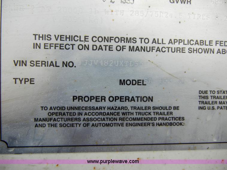 image for item 2413 1996 Wabash SA-102-CW 48' van trailer with interior shelving