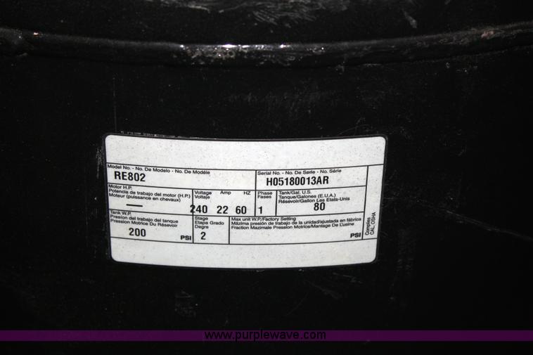 image for item 5089 80 gallon air compressor