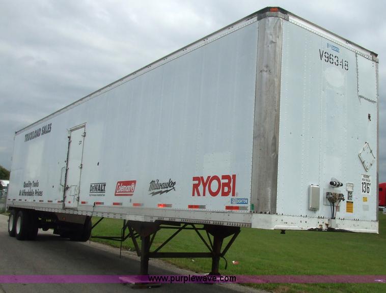 image for item 7146 1995 Stoughton AVW-4857-S-C 48' van trailer with interior shelving and lighting