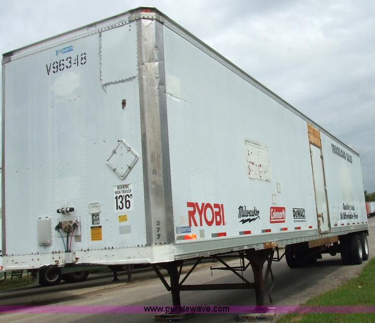 image for item 7146 1995 Stoughton AVW-4857-S-C 48' van trailer with interior shelving and lighting