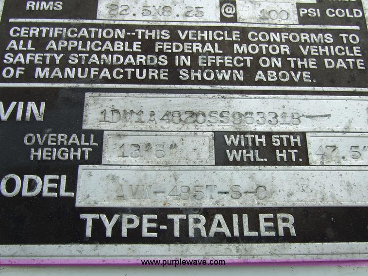 image for item 7146 1995 Stoughton AVW-4857-S-C 48' van trailer with interior shelving and lighting