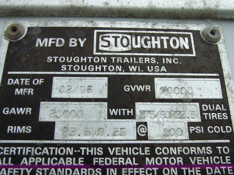 image for item 7146 1995 Stoughton AVW-4857-S-C 48' van trailer with interior shelving and lighting