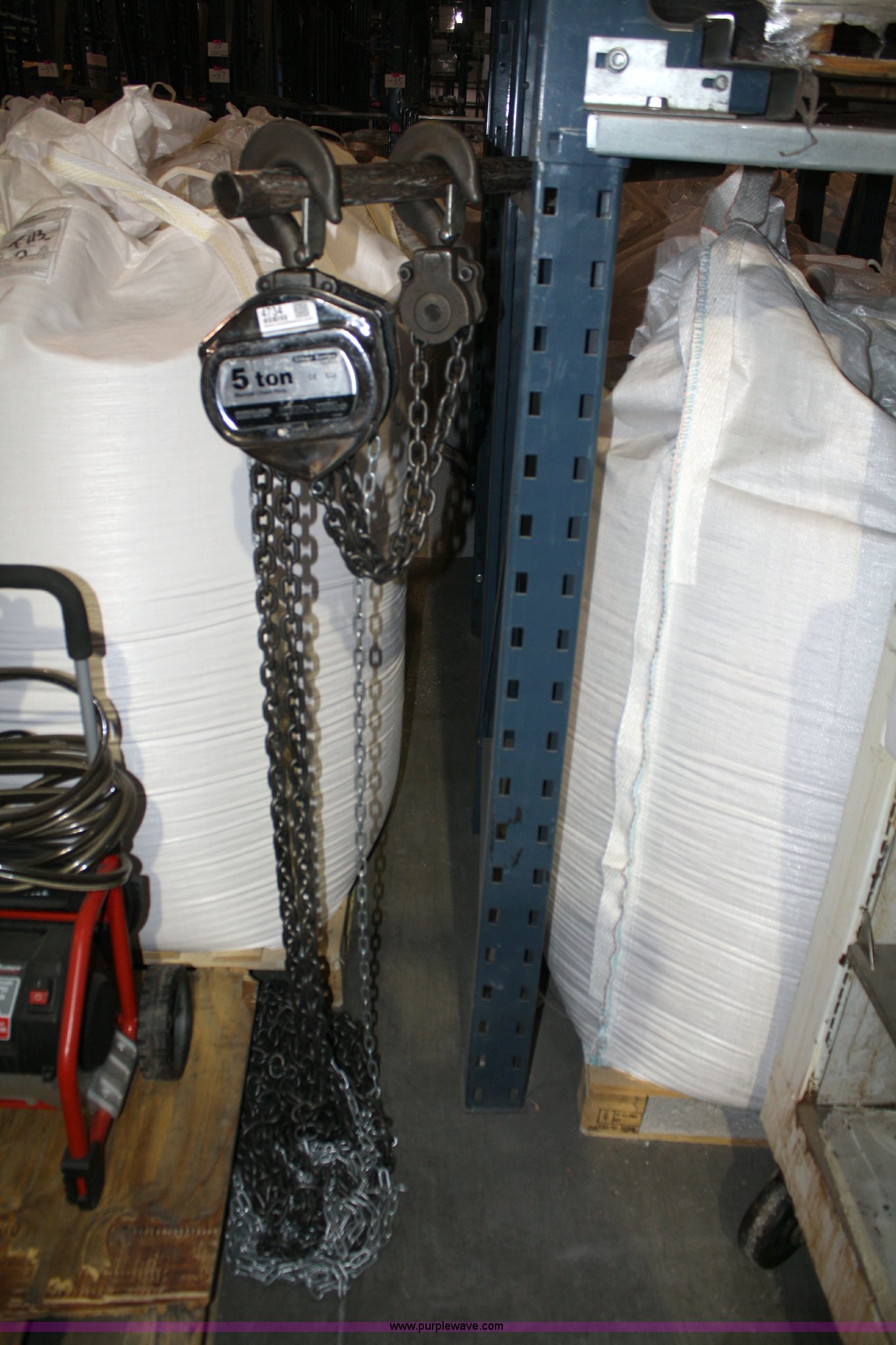 Ingersoll Rand five ton manual chain hoist in Spring Hill, KS Item