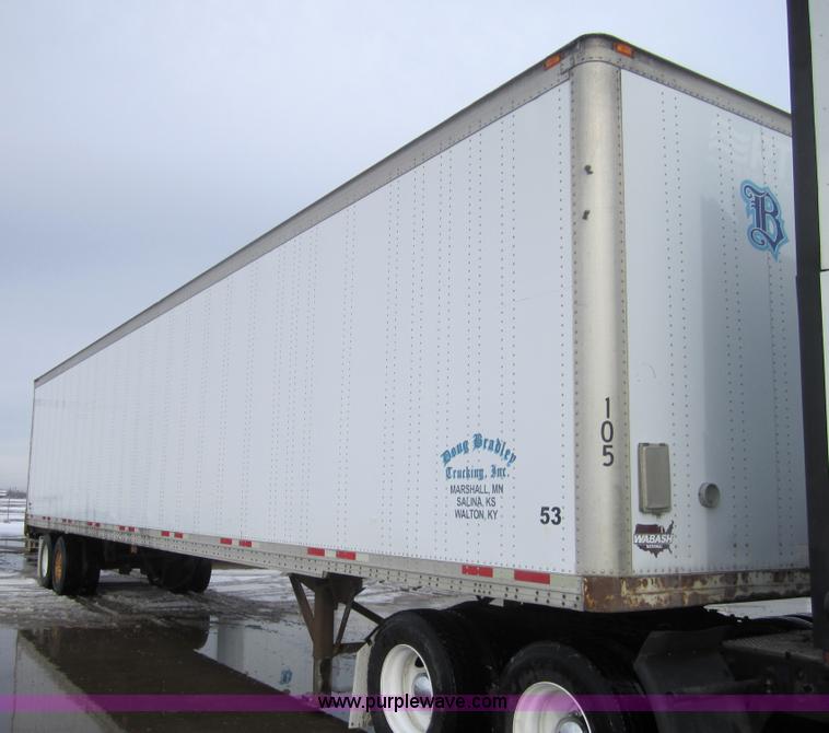 image for item 3058 1999 Wabash 53' dry van semi-trailer