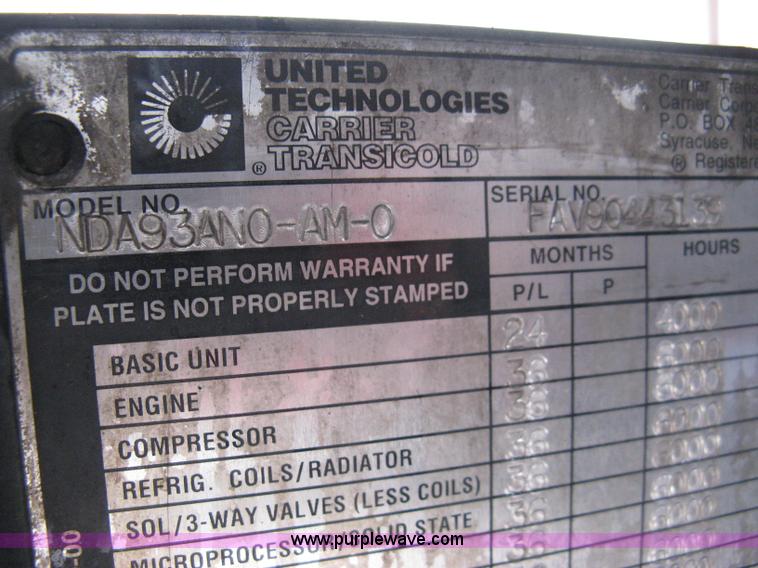 image for item 8184 Carrier Phoenix NDA93AN0-AM-0 Ultra Fresh 2 reefer unit